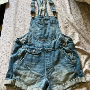 Medium Wash Shortalls